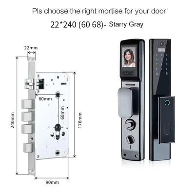 Glomarket Wireless Biometric Fingerprint Security Fully Automatic Smart Lock Digital Password Card Key Lock With Camera