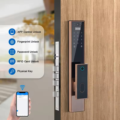 Glomarket Wireless Biometric Fingerprint Security Fully Automatic Smart Lock Digital Password Card Key Lock With Camera