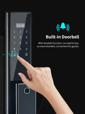 Glomarket Wireless Biometric Fingerprint Security Fully Automatic Smart Lock Digital Password Card Key Lock With Camera