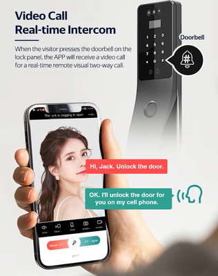 Glomarket Tuya Face Recognition Smart Door Lock Security Digital Password Fingerprint Door Smart Locks