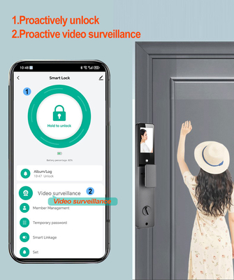Glomarket 3d Face Recognition Smart Door Lock Tuya Real Time Video Intercom Wifi Intelligent Door Lock With Palm Print