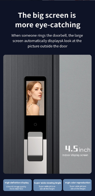 Glomarket Aluminum Alloy Automatic Tuya Smart Door Lock 3d Face Recognition Video Intercom Digital Fingerprint Lock
