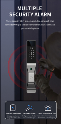Glomarket Aluminum Alloy Automatic Tuya Smart Door Lock 3d Face Recognition Video Intercom Digital Fingerprint Lock