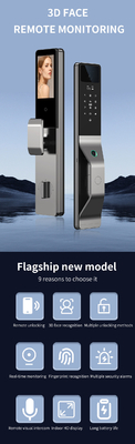 Glomarket Aluminum Alloy Automatic Tuya Smart Door Lock 3d Face Recognition Video Intercom Digital Fingerprint Lock