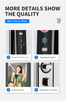 Glomarket Factory Price Wifi App Smart Door Lock With Face Recognition Biometric Fingerprint Cerradura Support Intercom Function