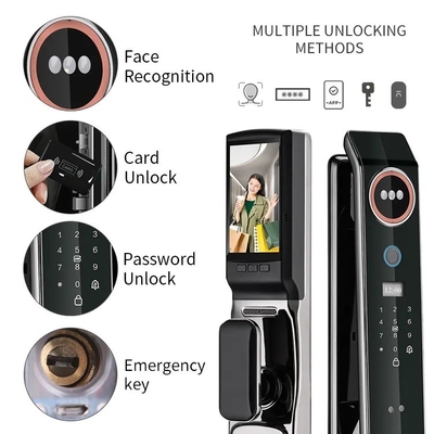 Glomarket Factory Price Wifi App Smart Door Lock With Face Recognition Biometric Fingerprint Cerradura Support Intercom Function