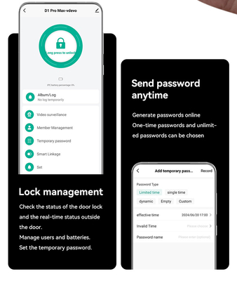 Glomarket Tuya Wifi Smart Lock Aluminum Wooden Door Face Recognition Palmprint Biometric Fingerprint Digital Smart Lock