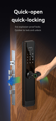 Glomarket Tuya Wifi Smart Lock Aluminum Wooden Door Face Recognition Palmprint Biometric Fingerprint Digital Smart Lock