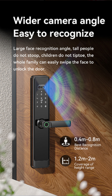 Glomarket Tuya Wifi Smart Lock Aluminum Wooden Door Face Recognition Palmprint Biometric Fingerprint Digital Smart Lock