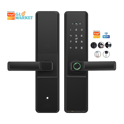 Glomarket Tuya Wifi Smart Door Lock With Cat Eye Digital Lock Electronic Fingerprint Door Smart Home