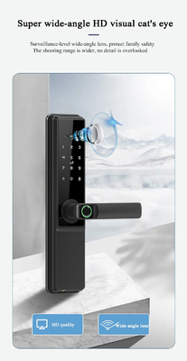Glomarket Tuya Wifi Smart Door Lock With Cat Eye Digital Lock Electronic Fingerprint Door Smart Home