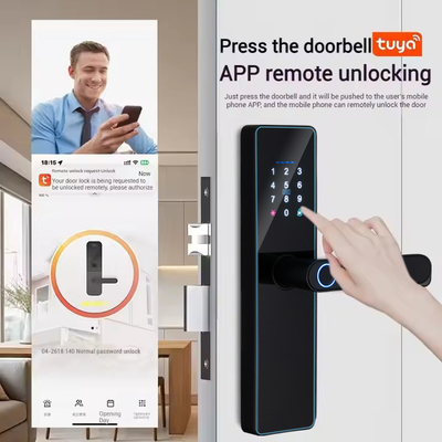 Glomarket Smart Cerradura Fechadura Digital Tuya Ttlock Lock Rfid Card Password Fingerprint Smart Door Lock