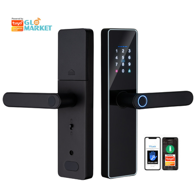 Glomarket Smart Cerradura Fechadura Digital Tuya Ttlock Lock Rfid Card Password Fingerprint Smart Door Lock