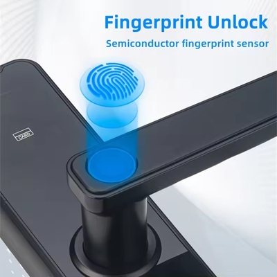 Glomarket Wifi Tuya Smart Door Lock Aluminum Fingerprint Password Card Key Unlock Biometric Digital Smart Lock