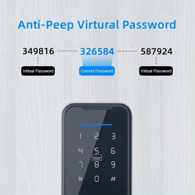 Glomarket Wifi Tuya Smart Door Lock Aluminum Fingerprint Password Card Key Unlock Biometric Digital Smart Lock