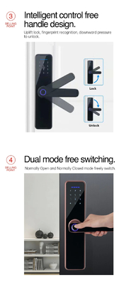 Glomarket Wifi Tuya Smart Door Lock Aluminum Fingerprint Password Card Key Unlock Biometric Digital Smart Lock