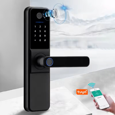 Glomarket Wifi Biometric Electronic Tuya App Remote Smart Lock Smart Fingerprint Door Lock With Cat Eye
