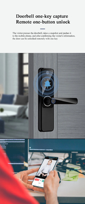 Glomarket Wifi Biometric Electronic Tuya App Remote Smart Lock Smart Fingerprint Door Lock With Cat Eye