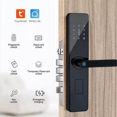 Glomarket Home Apartment Tuya Smart WiFi Digital Door Lock Phone APP Remote Control Security Fingerprint Smart Door Lock