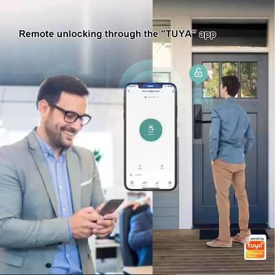 Glomarket Home Apartment Tuya Smart WiFi Digital Door Lock Phone APP Remote Control Security Fingerprint Smart Door Lock
