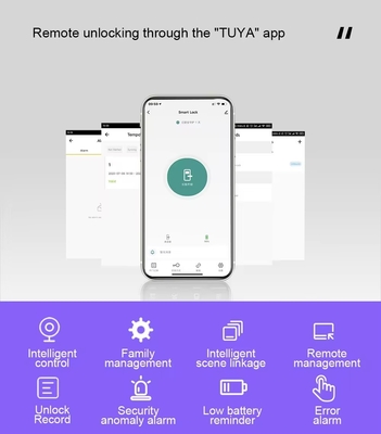 Glomarket Home Apartment Tuya Smart WiFi Digital Door Lock Phone APP Remote Control Security Fingerprint Smart Door Lock