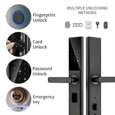 Glomarket Tuya Smart WiFi Digital Door Lock Code RFID IC Card Smartphone App Unlock Biometric Fingerprint Smart Lock