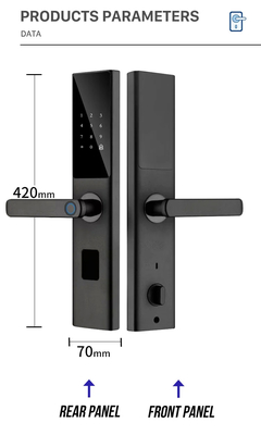 Glomarket Tuya Smart WiFi Digital Door Lock Code RFID IC Card Smartphone App Unlock Biometric Fingerprint Smart Lock