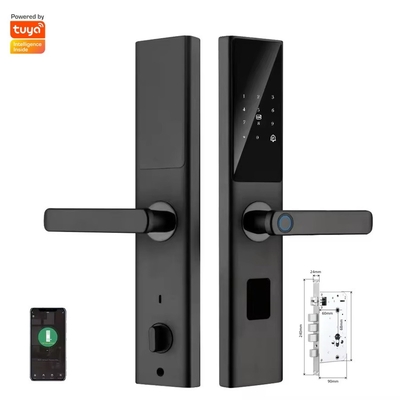 Glomarket Tuya Smart WiFi Digital Door Lock Code RFID IC Card Smartphone App Unlock Biometric Fingerprint Smart Lock