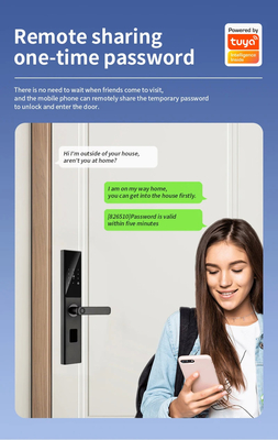Glomarket Tuya Smart WiFi Digital Door Lock Code RFID IC Card Smartphone App Unlock Biometric Fingerprint Smart Lock