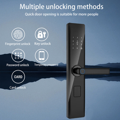 Glomarket Tuya Smart Security Digital Door Lock Biometric Fingerprint Handle Smart Lock Hotel Apartment Room Lock Factory Price