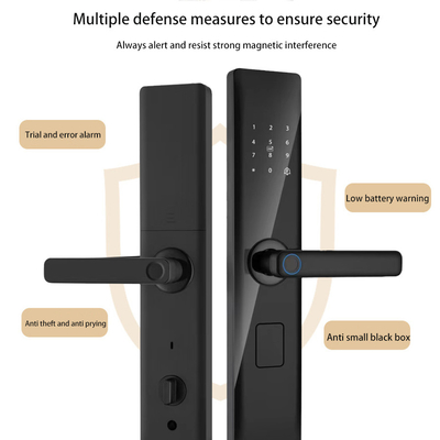 Glomarket Tuya Smart Security Digital Door Lock Biometric Fingerprint Handle Smart Lock Hotel Apartment Room Lock Factory Price