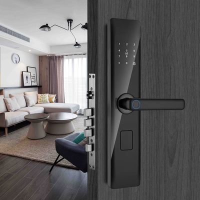 Glomarket Tuya Smart Security Digital Door Lock Biometric Fingerprint Handle Smart Lock Hotel Apartment Room Lock Factory Price