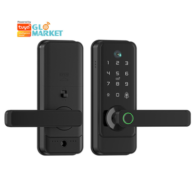 Glomarket Tuya Wifi Keyless Deadbolt Lock Serraduras Electric Handle Front Door Lock With Keypad Smart Fingerprint Digital Lock