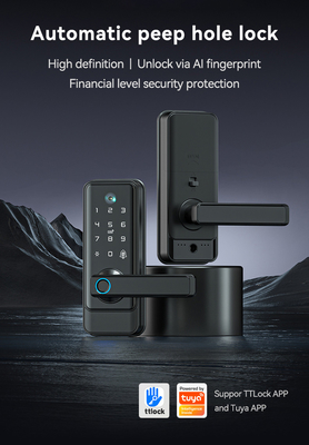 Glomarket Tuya Wifi Keyless Deadbolt Lock Serraduras Electric Handle Front Door Lock With Keypad Smart Fingerprint Digital Lock