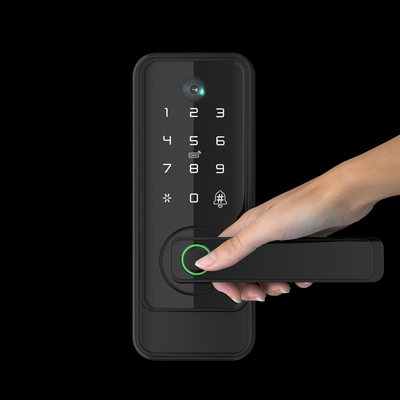 Glomarket Tuya Wifi Keyless Deadbolt Lock Serraduras Electric Handle Front Door Lock With Keypad Smart Fingerprint Digital Lock