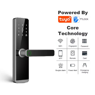 Glomarket Wholesale Factory Price Intelligent Fingerprint Handle Lock Keyless Digital Hotel Tuya App Smart Digital Door Lock