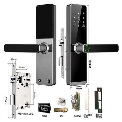 Glomarket Wholesale Factory Price Intelligent Fingerprint Handle Lock Keyless Digital Hotel Tuya App Smart Digital Door Lock