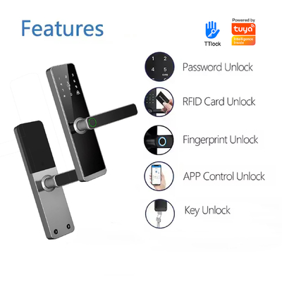Glomarket Wholesale Factory Price Intelligent Fingerprint Handle Lock Keyless Digital Hotel Tuya App Smart Digital Door Lock