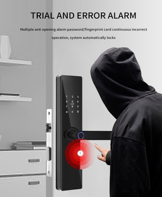 Glomarket Tuya TTlock Fingerprint Digital Password Apartment Home Room Cerraduras Inteligentes Security Smart Wooden Door Lock