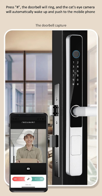Glomarket Smart Tuya Waterproof Door Lock Sliding Door Fingerprint Password Remote Control Handle Electronic Intelligent Lock