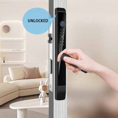 Glomarket Outdoor Aluminum Sliding Door Lock Digital Handle Electronic Ttlock Fingerprint Tuya Waterproof smart Locks
