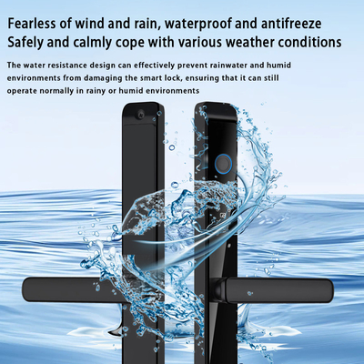 Glomarket Outdoor Aluminum Sliding Door Lock Digital Handle Electronic Ttlock Fingerprint Tuya Waterproof smart Locks
