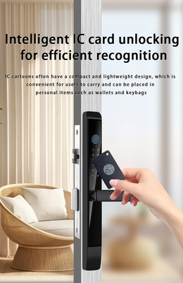 Glomarket Outdoor Aluminum Sliding Door Lock Digital Handle Electronic Ttlock Fingerprint Tuya Waterproof smart Locks