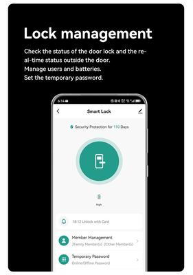 Glomarket Security Cerradura Inteligente Security Home Automatic Electric Wifi Fingerprint Digital Tuya Smart Door Lock