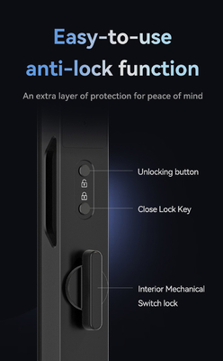 Glomarket Security Cerradura Inteligente Security Home Automatic Electric Wifi Fingerprint Digital Tuya Smart Door Lock