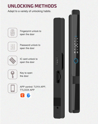 Glomarket Security Cerradura Inteligente Security Home Automatic Electric Wifi Fingerprint Digital Tuya Smart Door Lock