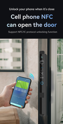 Glomarket Security Cerradura Inteligente Security Home Automatic Electric Wifi Fingerprint Digital Tuya Smart Door Lock