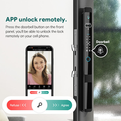 Glomarket Tuya 3d Face Cerradura Inteligente Automatic Electric Wifi Camera Fingerprint Digital Smart Door Lock