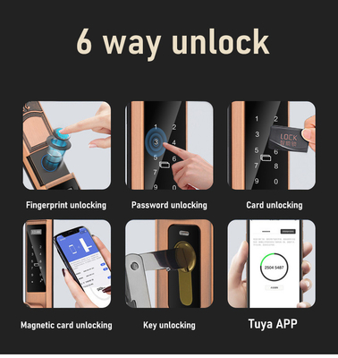 Glomarket Courtyard Villa Gate Lock High Security Waterproof Intelligent Dual Fingerprint Password Smart Lock