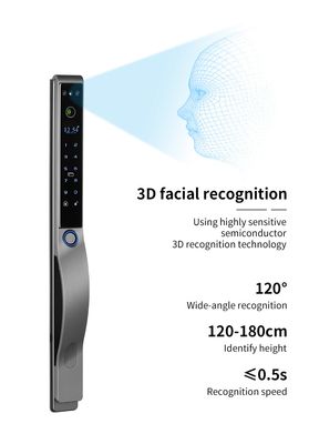 Glomarket Outdoor Electric Keyless 3D Face Recognition Tuya Digital Password Card Door Lock Waterproof Fingerprint Smart Lock